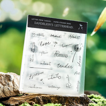Mountain & Wilderness Letter Series Text Stickers Book