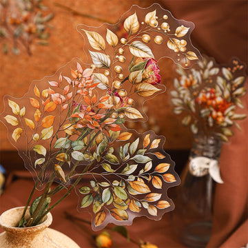 Amber Floral Shadows Series Large-Size Sticker Pack