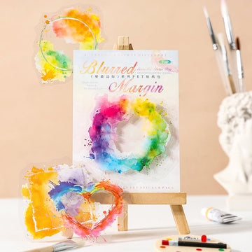 Blurred margin series PET stickers