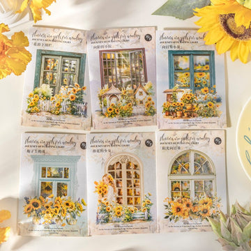 Journey to the Light Series Sunflower-Themed PET Sticker Pack