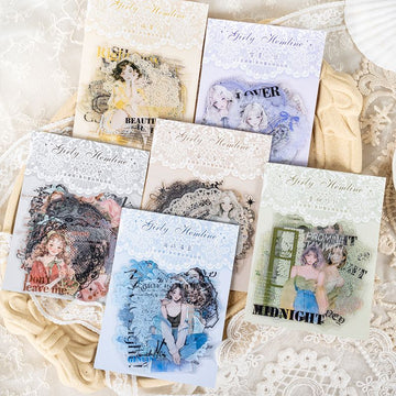 Girlish Skirt Series Lace Sticker Pack