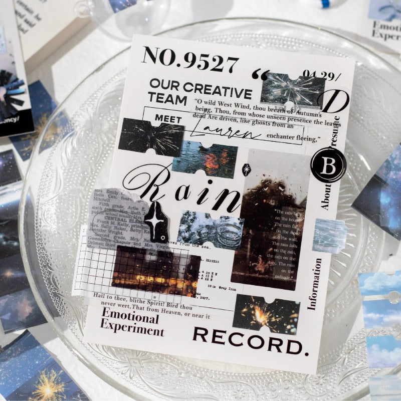 Travel Memo Series Glitter Label Sticker Tape