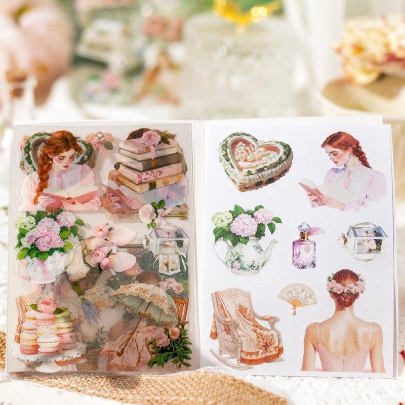 Romantic Whispers Series Dual-Material Sticker Book