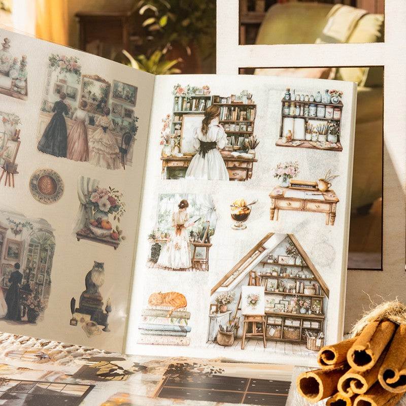 Poetic Life Series Dual-Material Sticker Book