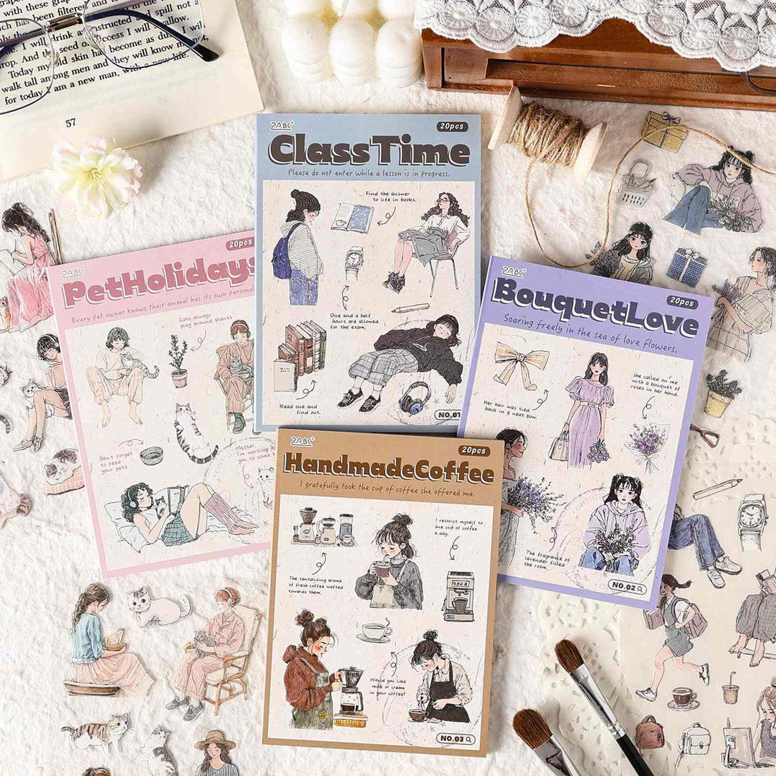 Forest-themed girl Series PET Sticker Book