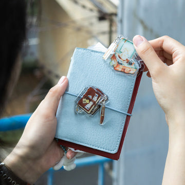 Next Stop Of The Journey Series of rubber-coated diary holders