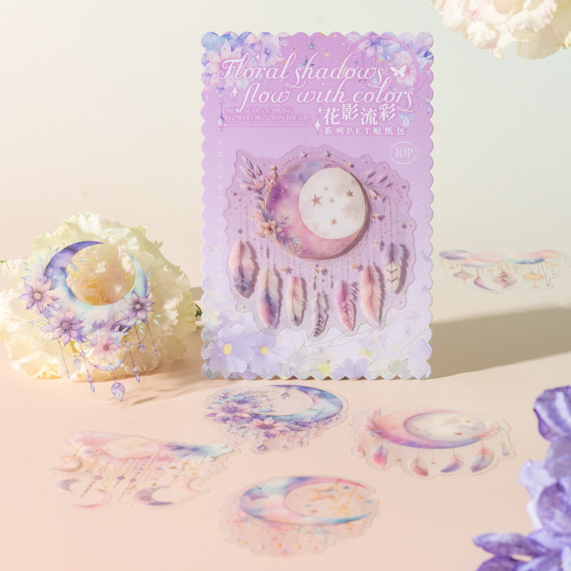 Floral Shadow &amp; Tassel Series - PET Sticker Pack