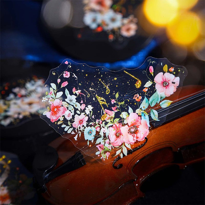 Melodies of the Flower Sea Series Floral Music Sticker Pack