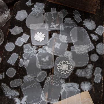 Bloom in a Bottle Series – White Ink Gradient Sticker Pack