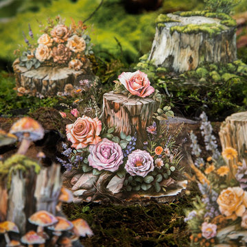 Tree Stump-Themed PET Stickers