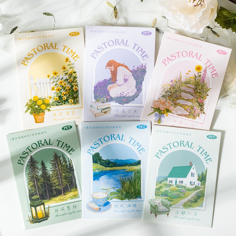 Graceful Countryside Moments Series Dual-Size Garden Sticker Pack