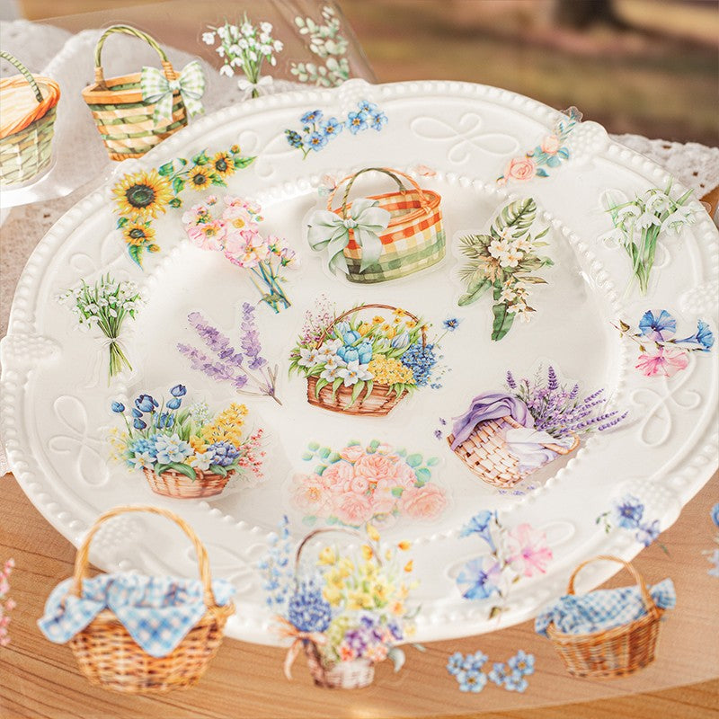 Blooming Season Flower Basket PET Tape