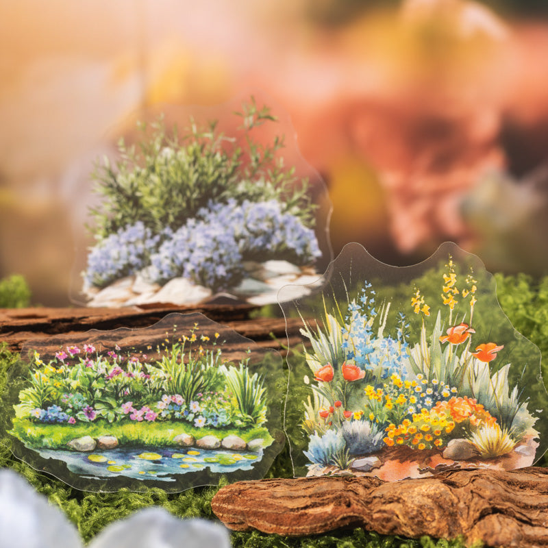 Bushes and Blooms Series PET Sticker Pack