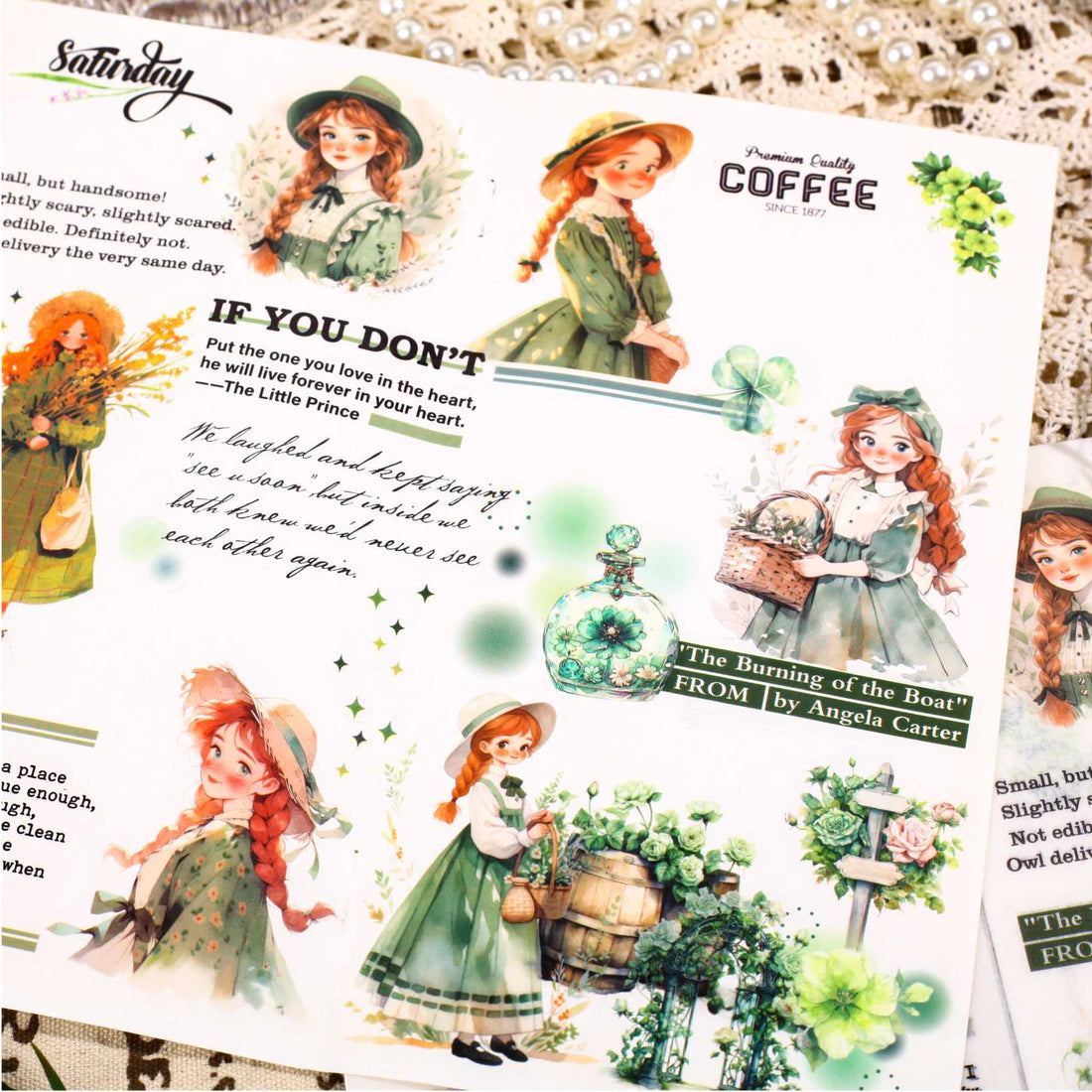 Berlin Girl Series Dual-Material Sticker Book