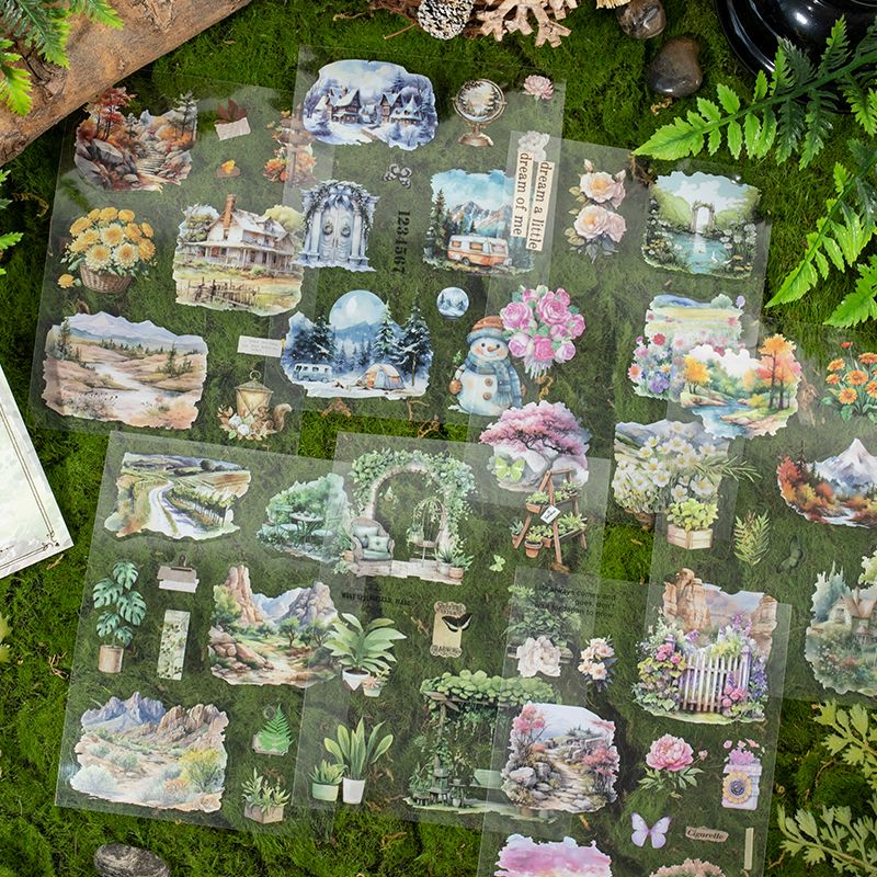 Early Spring Trees Series Sticker Book