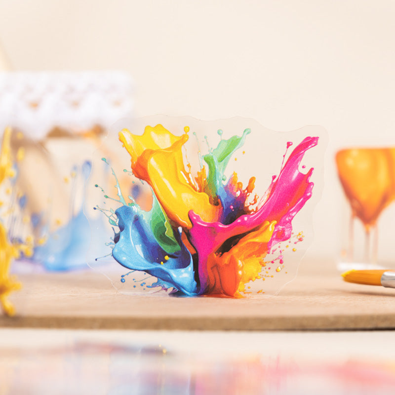 Color Splash Series Paint Drip Decorative Stickers