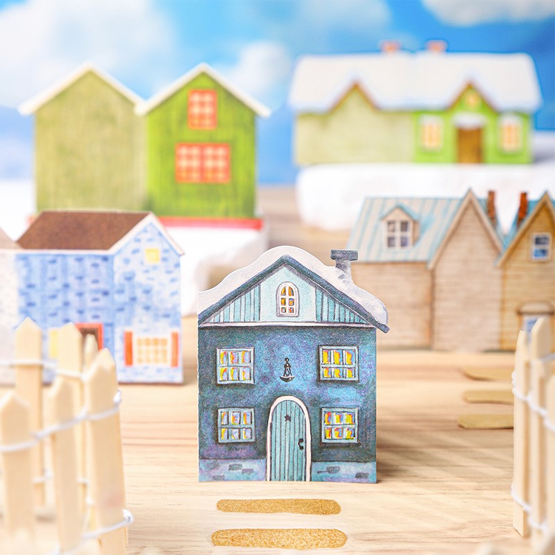 Cottage in the Clouds Series Foldable Die-Cut Notepads
