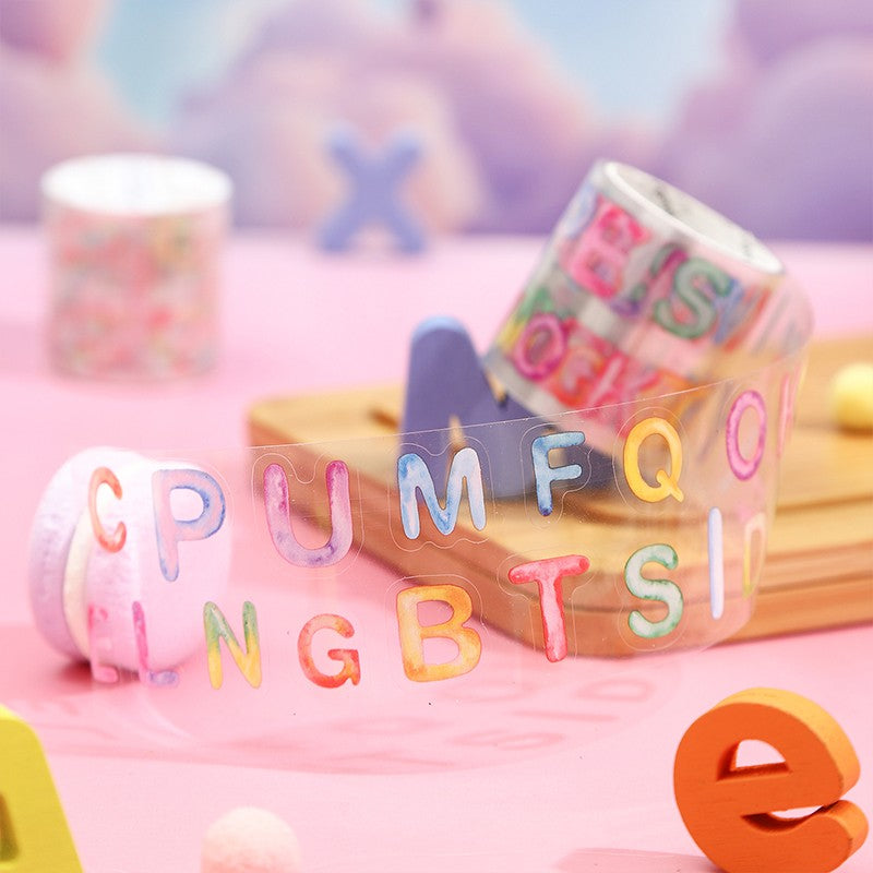 Alphabet Wonderland Series PET Die-Cut Alphabet Tape