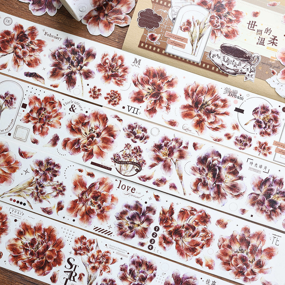 5.5cm*150cm Tulip Vintage Large Flower