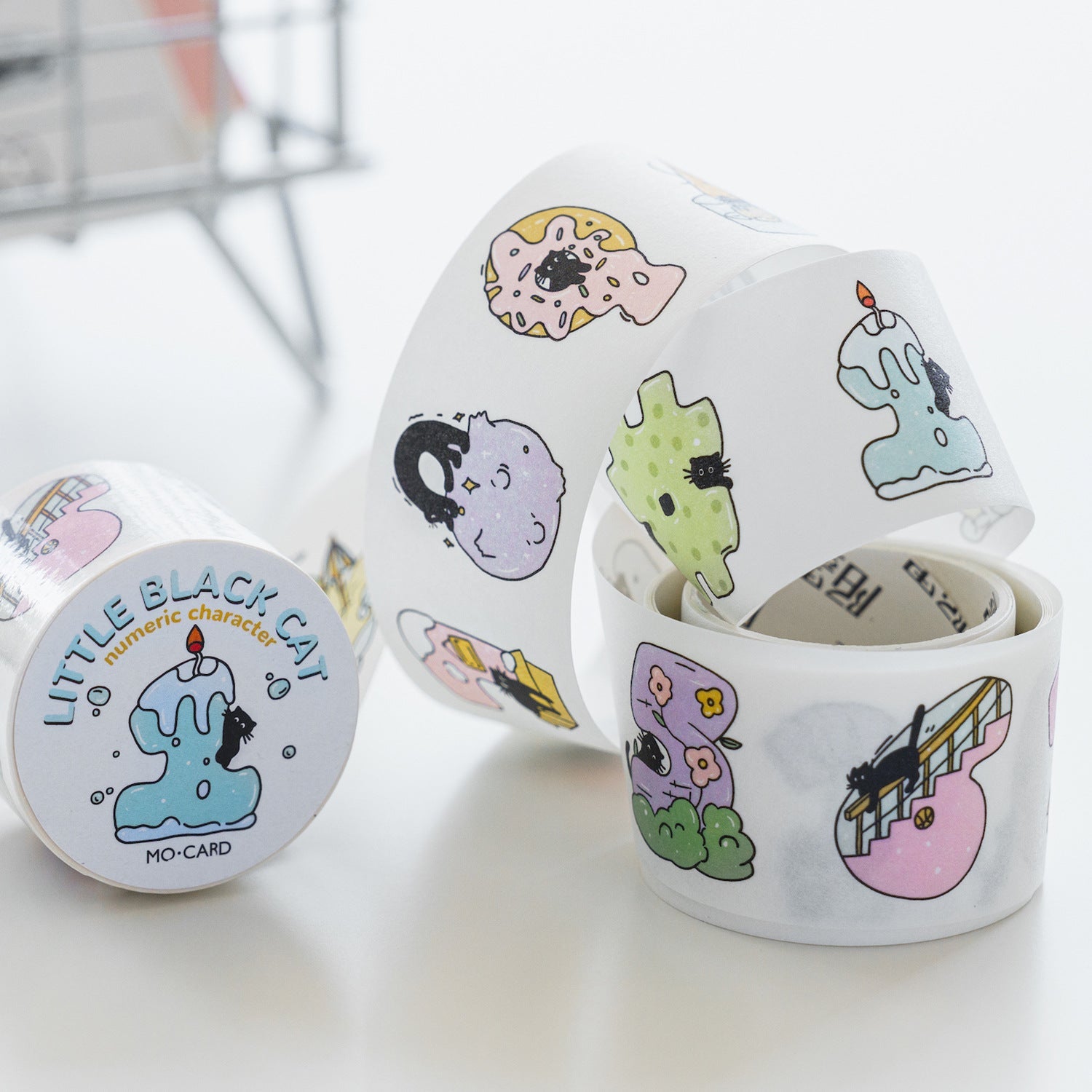 Cute Cartoon Cat Line Style Cat Decoration Handaccount Washi Tape-TAHARA