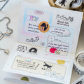 Cute Cartoon Cat Line Style Cat Decoration Handaccount Washi Tape-TAHARA
