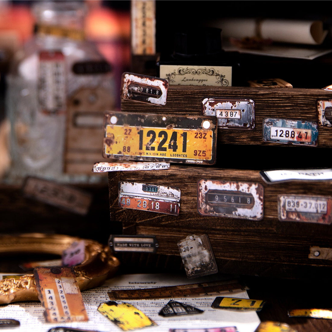 Faded Tag Stickers Book