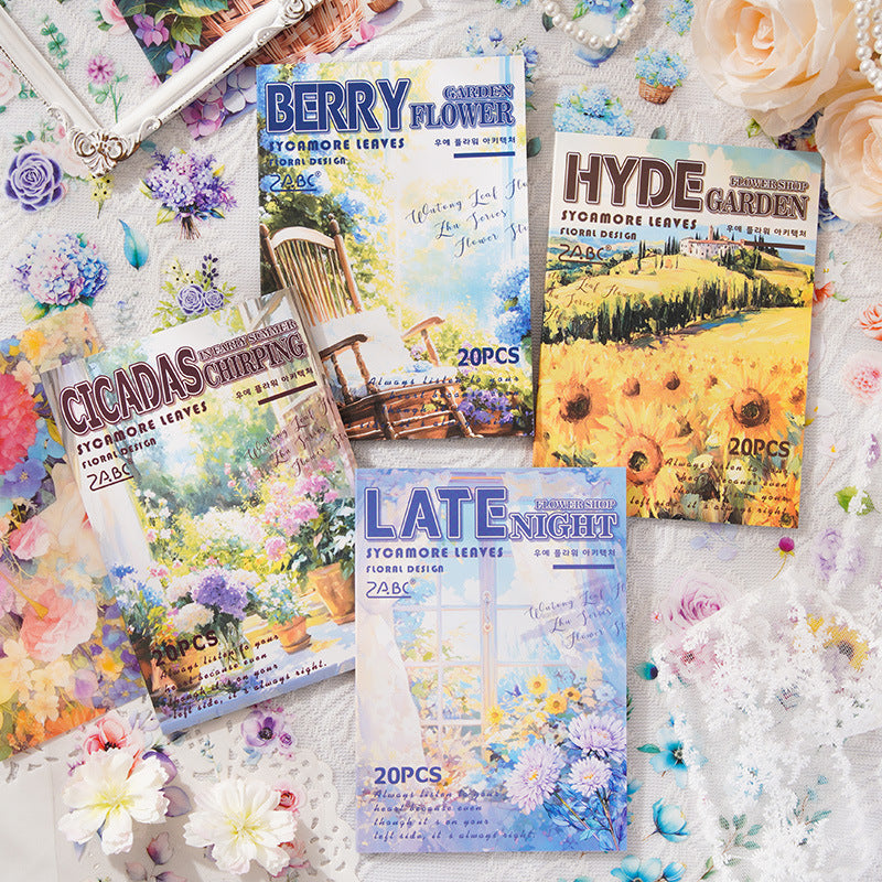 Flower Building Sticker Book 20pcs