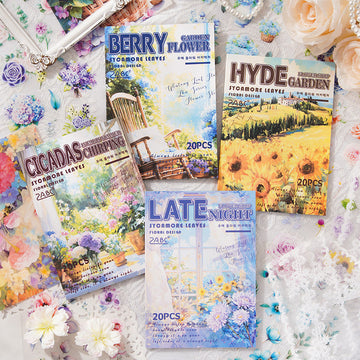 Flower Building Sticker Book 20pcs
