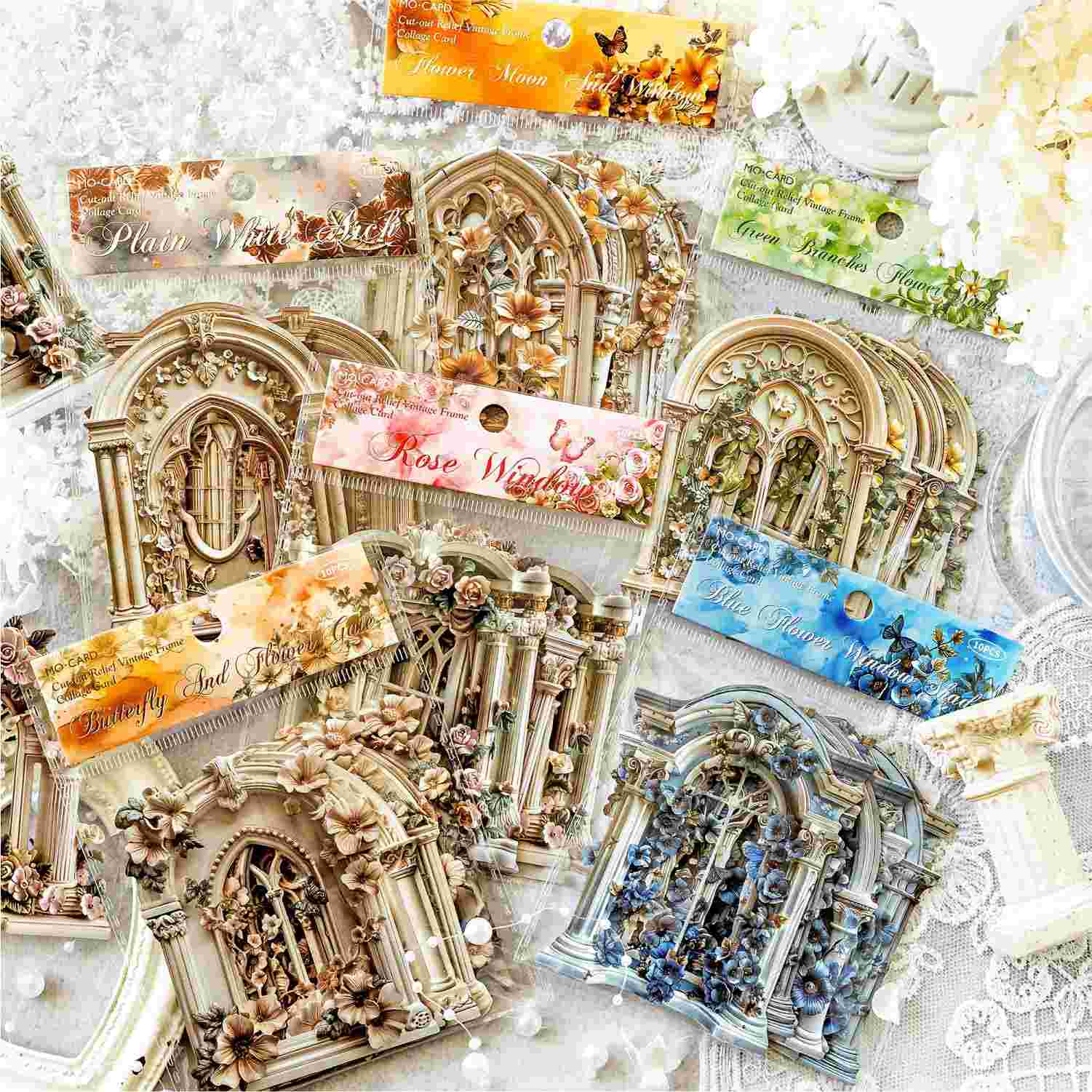 Vintage Floral Window Stickers