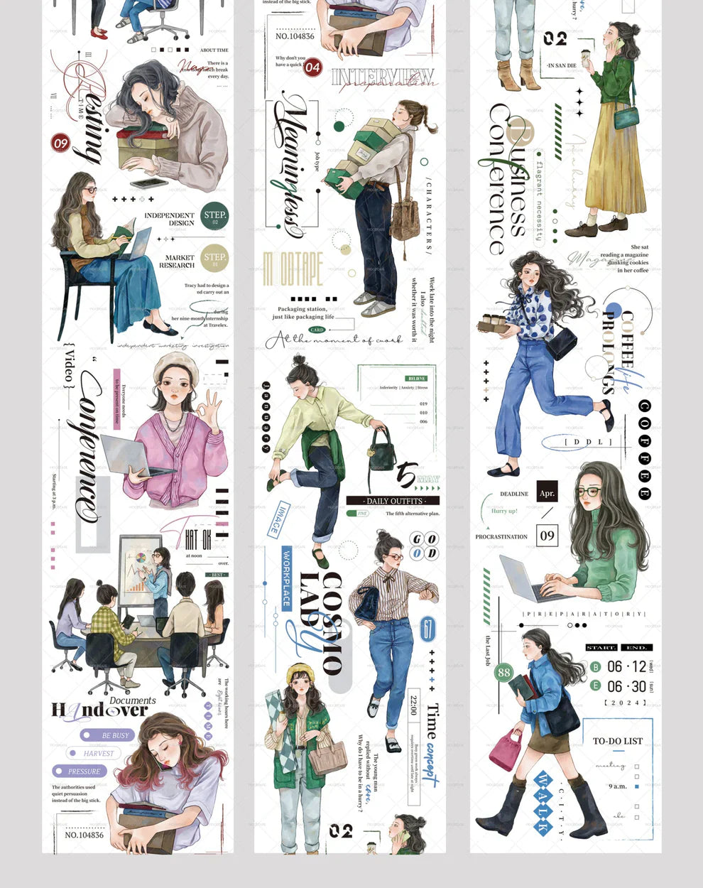 Time Planning Diary Sticker Tape