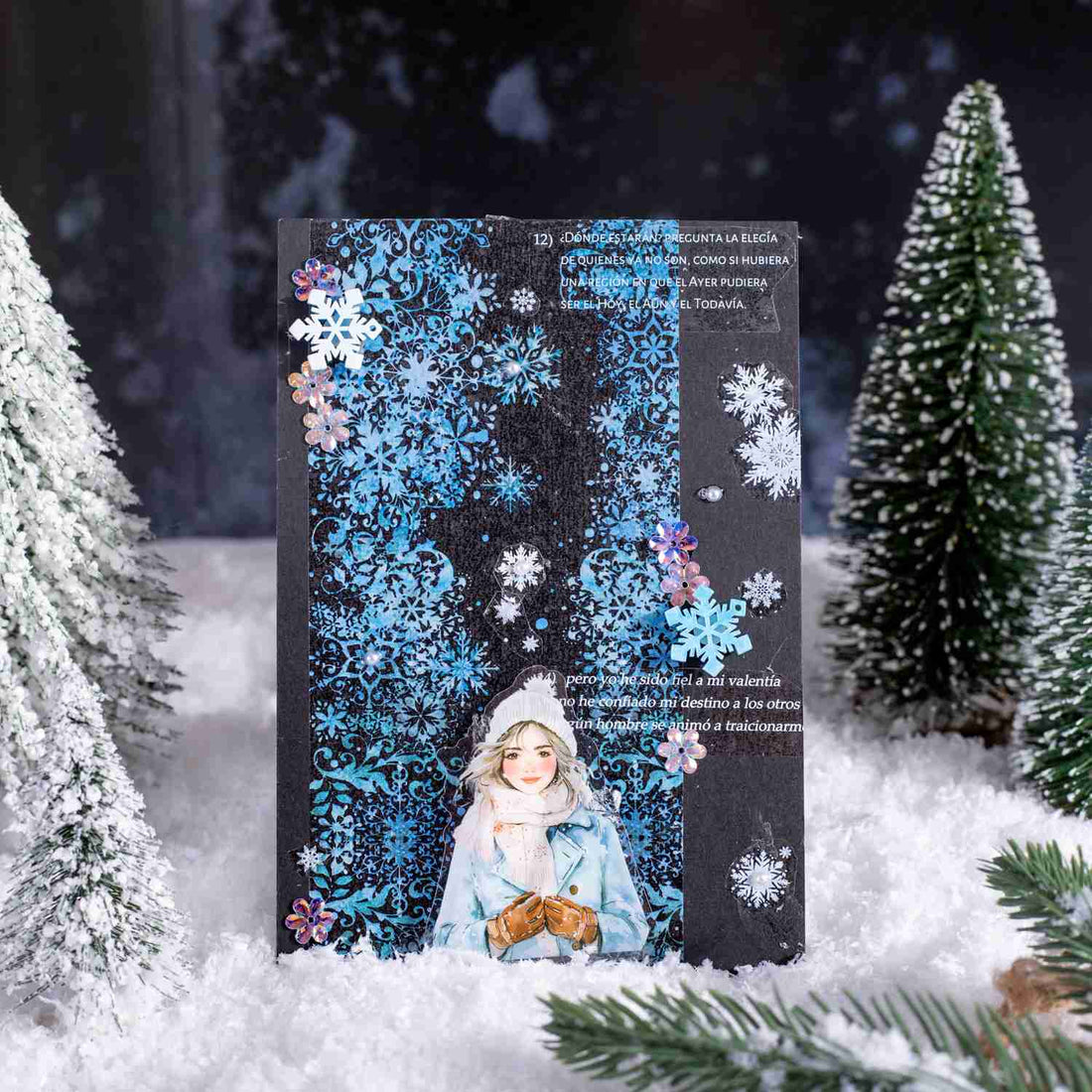Congealing snow into a poem series Snowflake Scenic Washi Tape