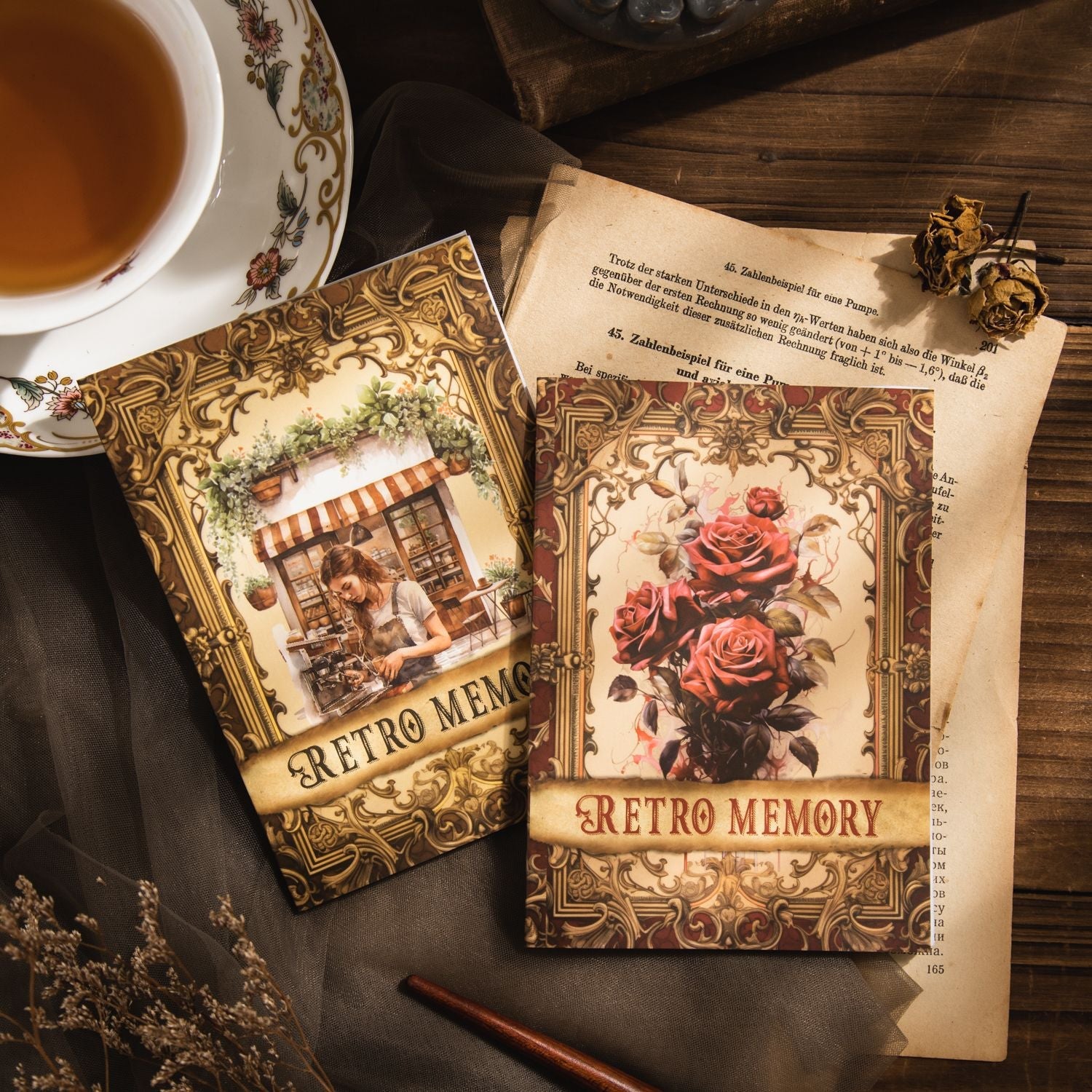 Retro Memory Sticker Book 20pcs