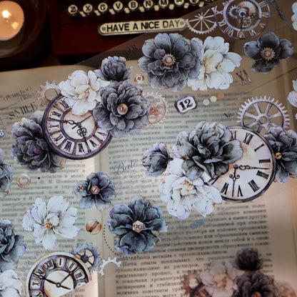 6cm*120cm Smokey White Vintage Flower Tape