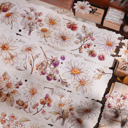 6cm*150cm Vintage Fresh Daisy Flower Tape
