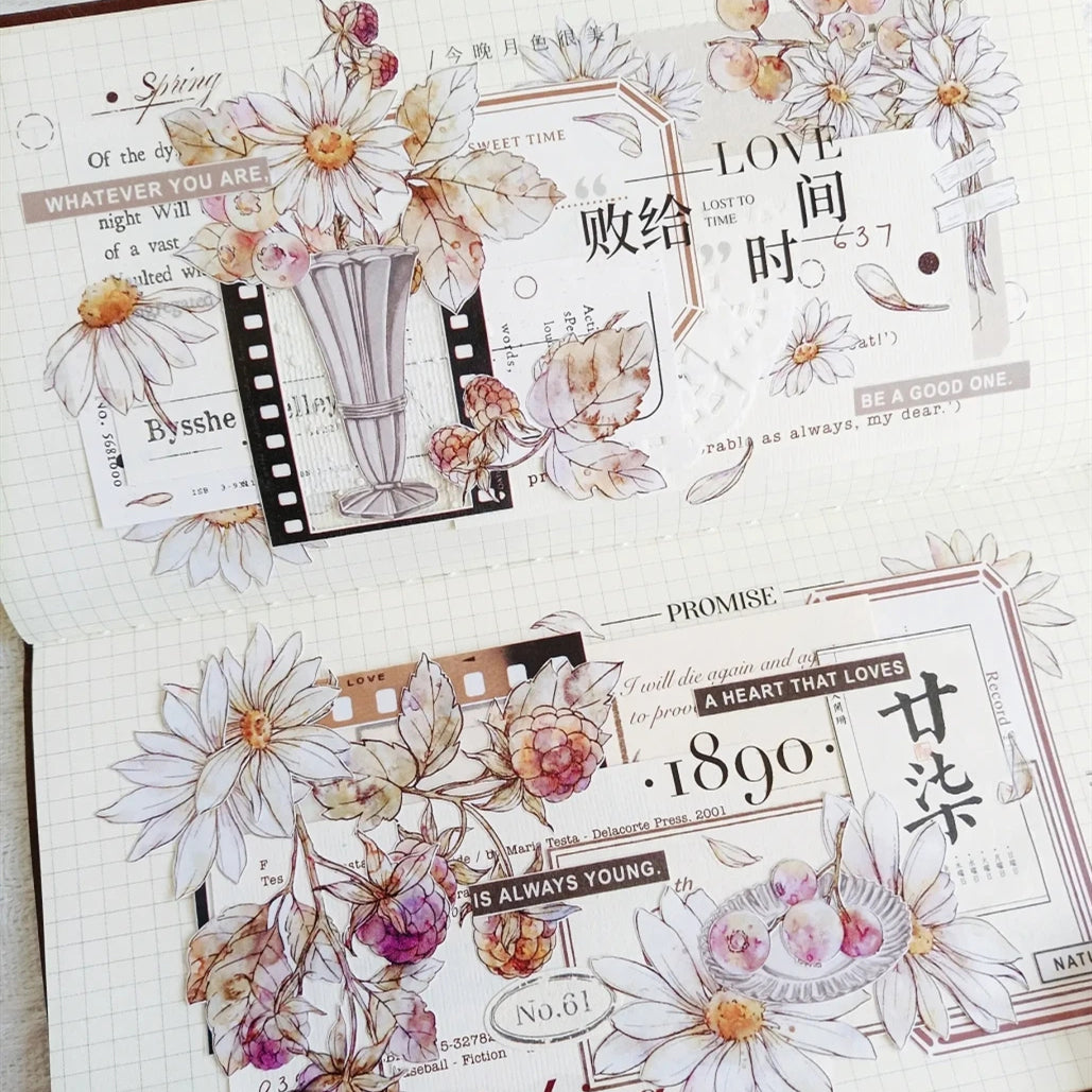 6cm*150cm Vintage Fresh Daisy Flower Tape